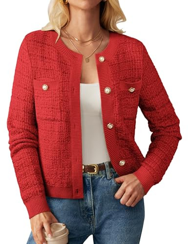 GRACE KARIN Women's Fall Cardigan Sweaters Button Knit Jackets | Amazon (US)
