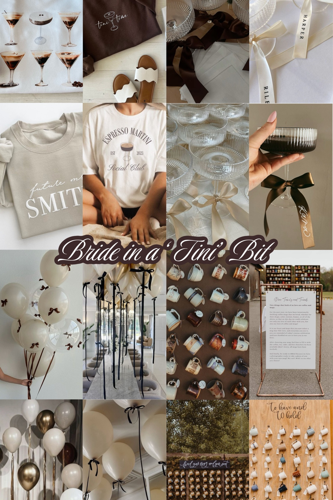 A Bride In A Tini Bit | Love is Brewing | Espresso Martini Bachelorette Party | Bachelorette party ideas | Bridal shower decor | Coffee inspired bachelorette party | Espresso martini theme | Personalized bridal shower favors | Chic bridal party ideas | Neutral bachelorette party | Bridesmaid gifts | Customizable ribbon glasses | Coffee themed bridal shower | Neutral decor for weddings | Personalized coffee mugs | Espresso martini bar ideas | Bridal shower games | Wedding party ideas | Coffee lover bridal shower | Mug wall wedding favor ideas | Bridal party decor ideas | Bridal shower decor Etsy

#LTKWedding #LTKTravel #LTKParties