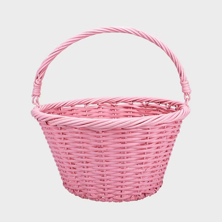 12" Round Plastic Willow Decorative Easter Basket - Spritz™ | Target