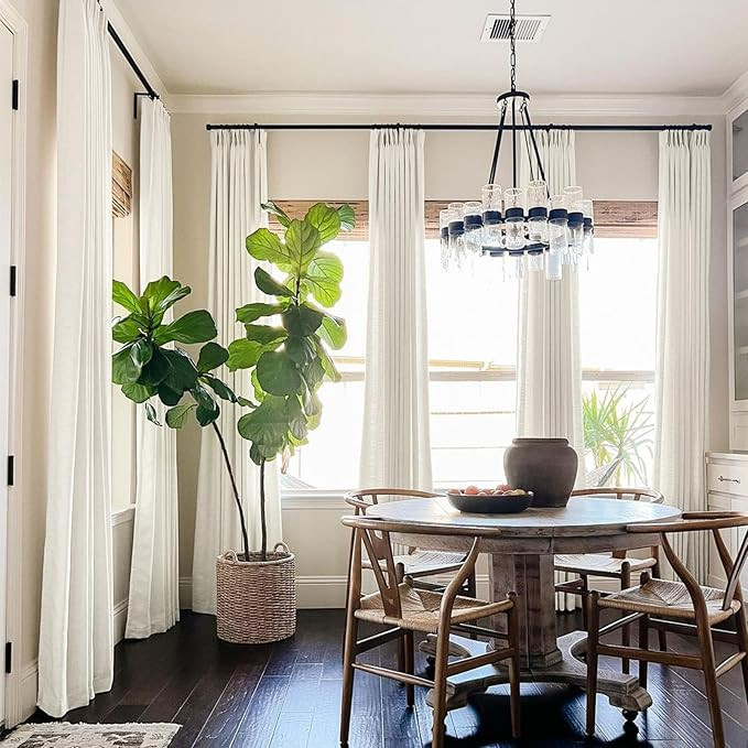 TWOPAGES 52 W x 84 L inch Pinch Pleat Unlined Darkening Drape Faux Linen Curtain Drapery Panel fo... | Amazon (US)