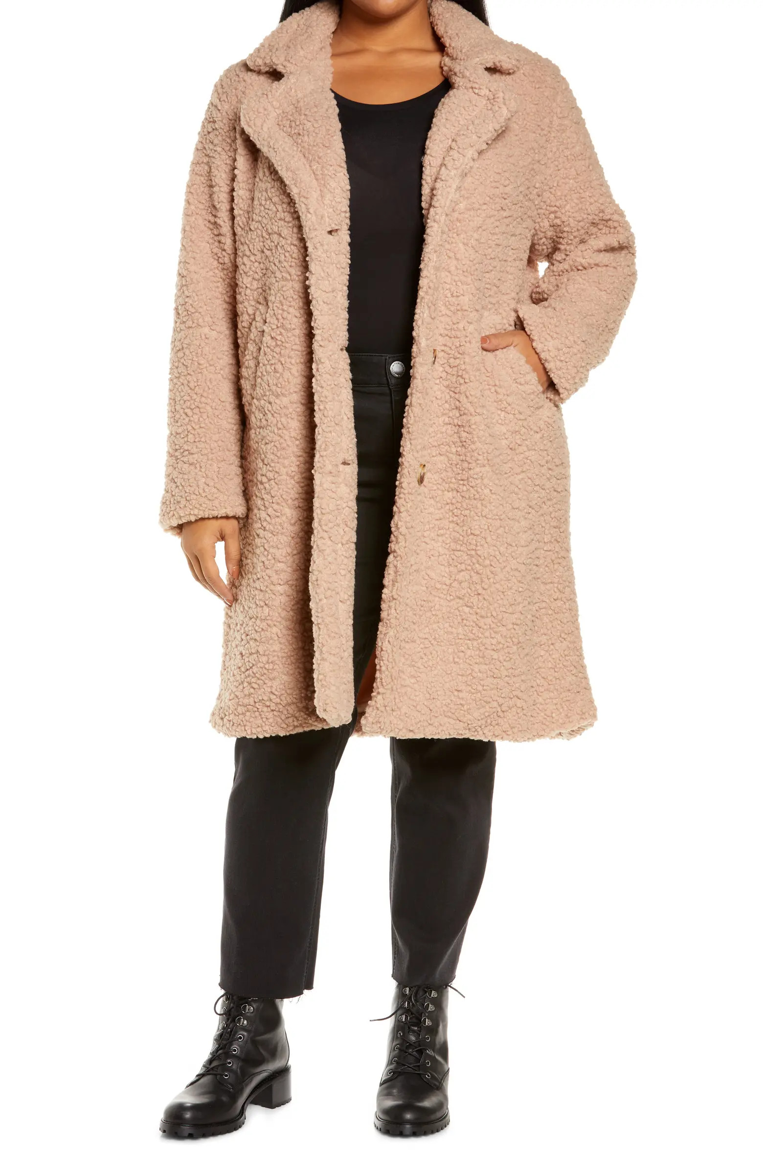 Faux High Pile Fleece Coat | Nordstrom