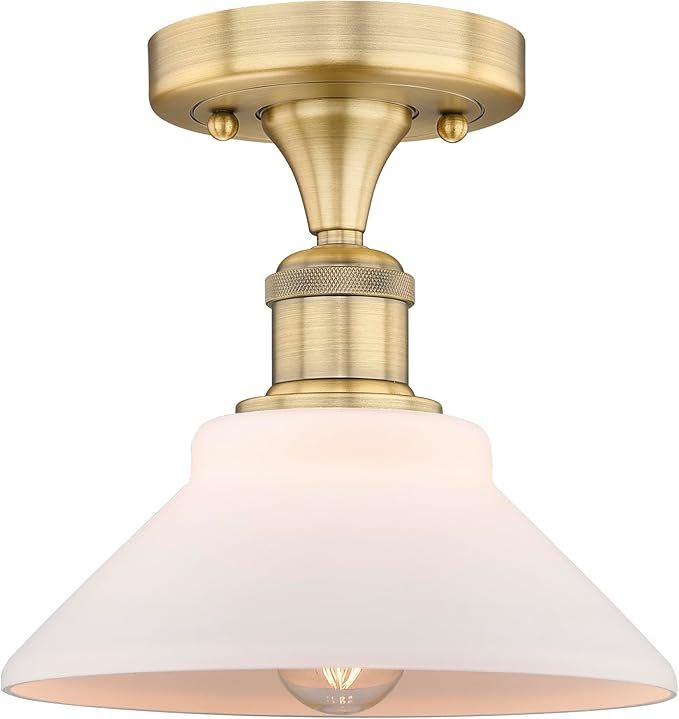 Innovations Lighting 616-1F-BB-G131 Edison One Light Flush Mount Ceiling Light Brushed Brass | Amazon (US)