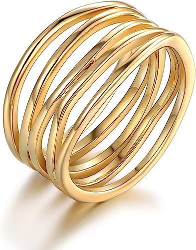Barzel Gold, Rose Gold & White Gold Plated Statement Ring | Amazon (US)