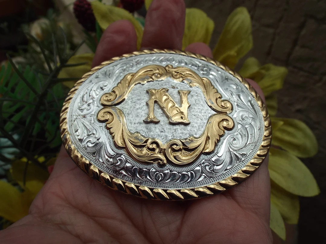 Fabulous Girls /boys Youth Western Engraved Initial N Belt Buckle -silver Plate Montana Silversmi... | Etsy (US)
