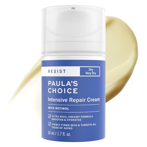 Paula's Choice RESIST Intensive Repair Face Moisturizer with Retinol, Hyaluronic Acid & Jojoba, Anti-Aging Face Cream for Dry, Chapped Skin, Fragrance-Free, 1.7oz | Amazon (US)