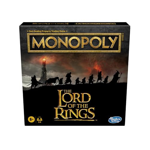 Hasbro Gaming Monopoly: The Lord of The Rings Edition Board Game Inspired by The Movie Trilogy, Play as a Member of The Fellowship, Ages 8 and Up (Amazon Exclusive) | Amazon (US)
