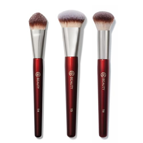 BK Beauty Core Complexion Trio Makeup Brushes Set (3PC) – Foundation, Concealer, and Blending Brushes for Liquid, Cream & Powder – Vegan, Cruelty-Free, Ultra-Soft Face Makeup Brushes | Amazon (US)