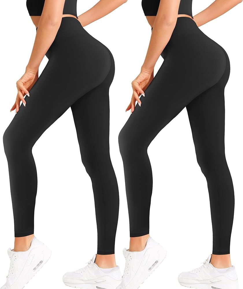 Natural Feelings High Waisted Leggings for Women Ultra Soft Stretch Opaque Slim Yoga Leggings One... | Amazon (US)