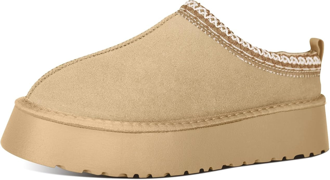 Women's Slippers Platform Mini Boots for Women Short Ankle Boot Fur Fleece Lined House Slippers A... | Amazon (US)