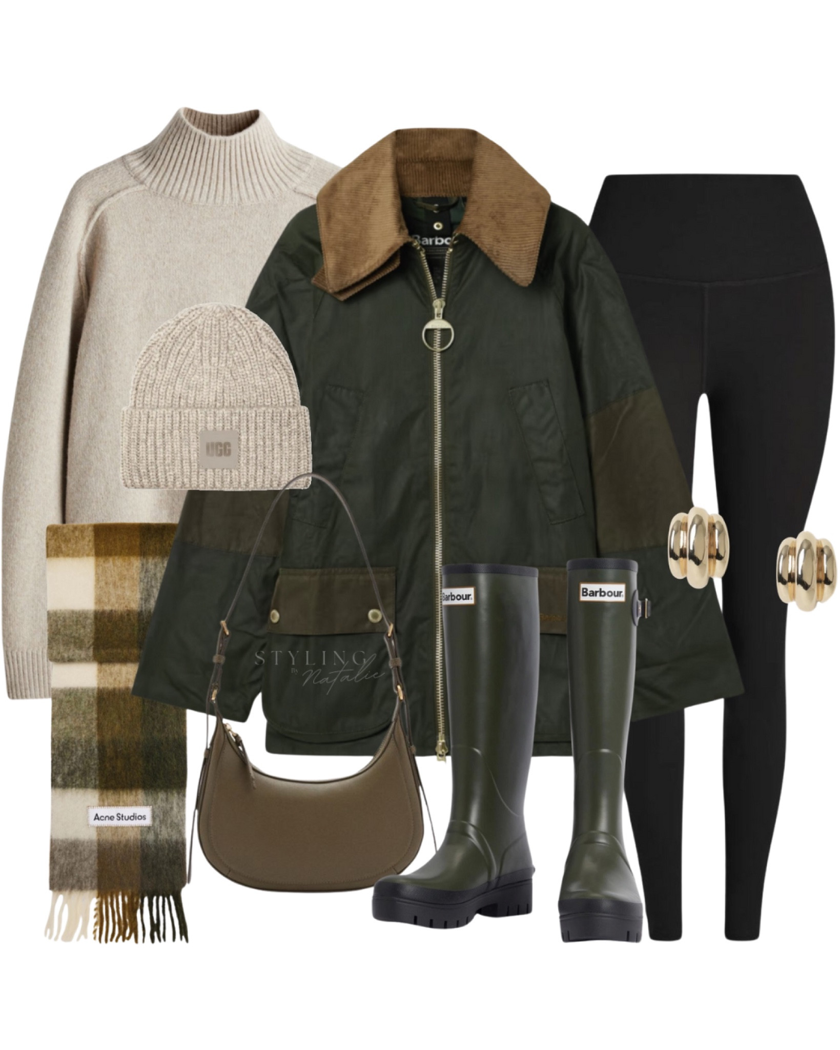 Winter walk outfit -
Barbor waxed jacket, leggings, rain boots, scarf, turtleneck knit jumper and beanies

#LTKstyletip #LTKuk #LTKwinter