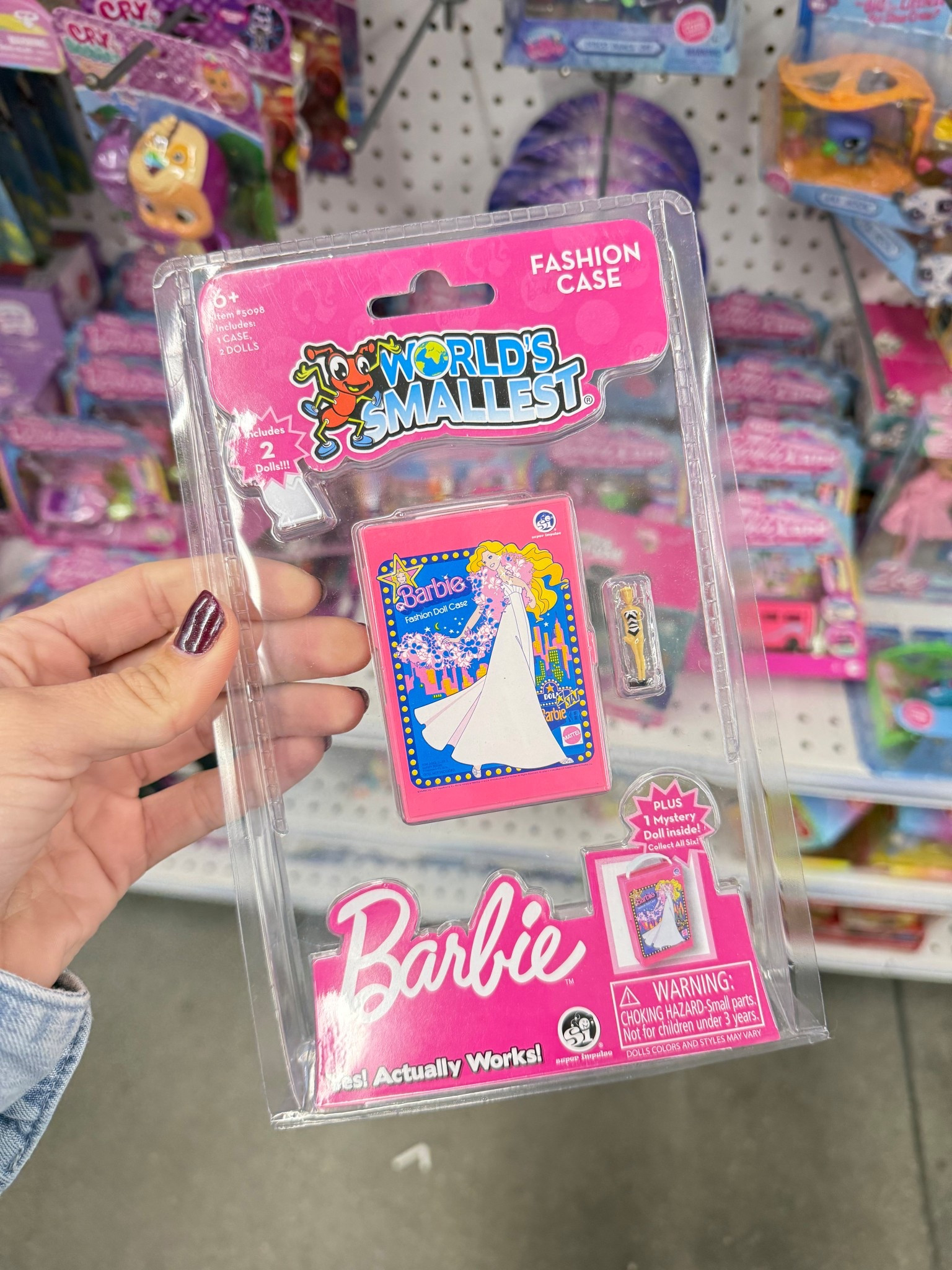 World's Smallest Barbie Fashion Case, Miniature, Includes 1 case and 2 Micro Figures, Styles Selected at Random

#LTKHoliday #LTKGiftGuide #LTKKids