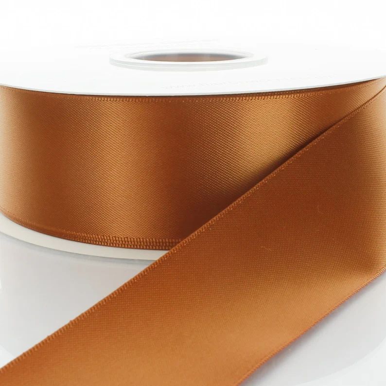 Copper Double Face Satin Ribbon - Choose Width / Length | Etsy (US)