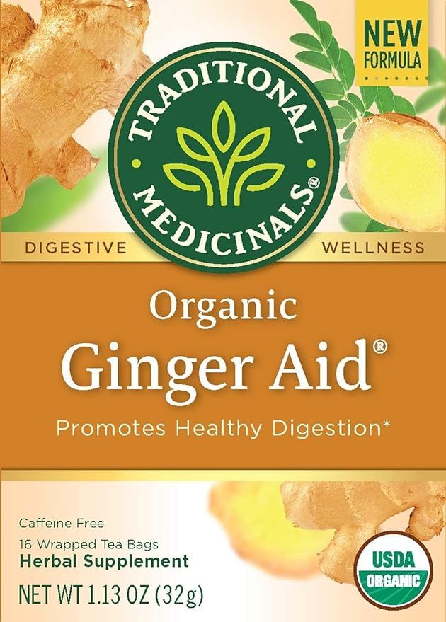 Traditional Medicinals Organic Ginger Aid Digestive Herbal Tea, 16 Bags (Pack of 1) | Amazon (CA)