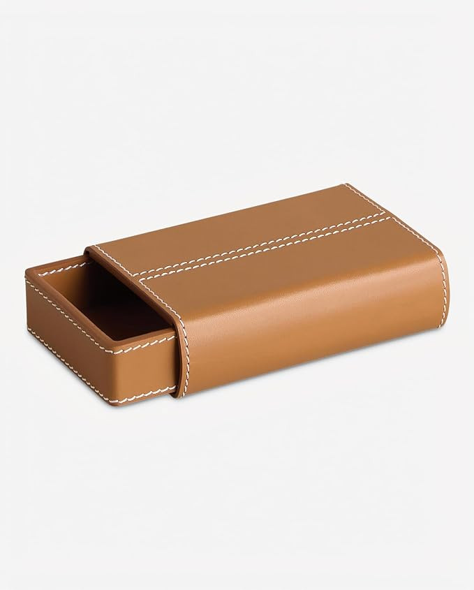 Mayfair Matchbox Holder Leather with Matchstriker - Saddle | Amazon (US)