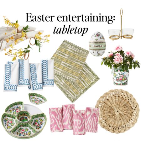 Set the table for Easter.  

Pretty pastels with a twist, coastal touches, and accents that look like they've been passed down for generations.

The secret to a collected look is to have some matching pieces, but not all. Add a few untraditional patterns in the same color palette and a few pieces of modern serve ware and it looks effortless yet refined. 

Dining room, Easter decor, Easter table settings, Easter dining, spring dining, spring table, spring entertaining, pastel table, modern coastal, grandmillenial, Easter finds, spring finds, home decor deals, Tablesetting guide, Williams Sonoma, pottery barn, crate and barrel, Amazon finds


#LTKSeasonal #LTKhome #LTKfindsunder100