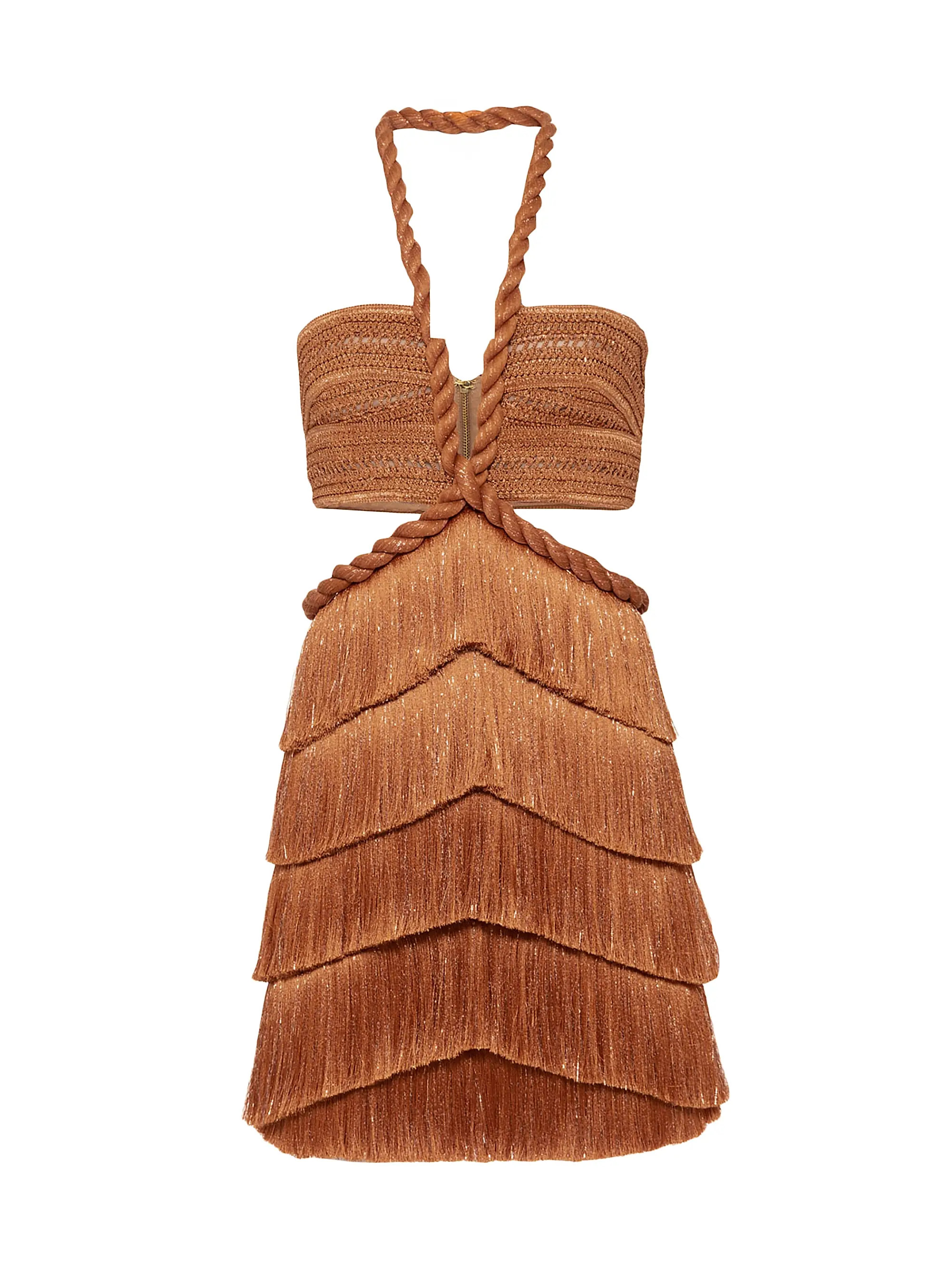 PatBO Pampas Metallic Fringe Minidress | Saks Fifth Avenue | Saks Fifth Avenue