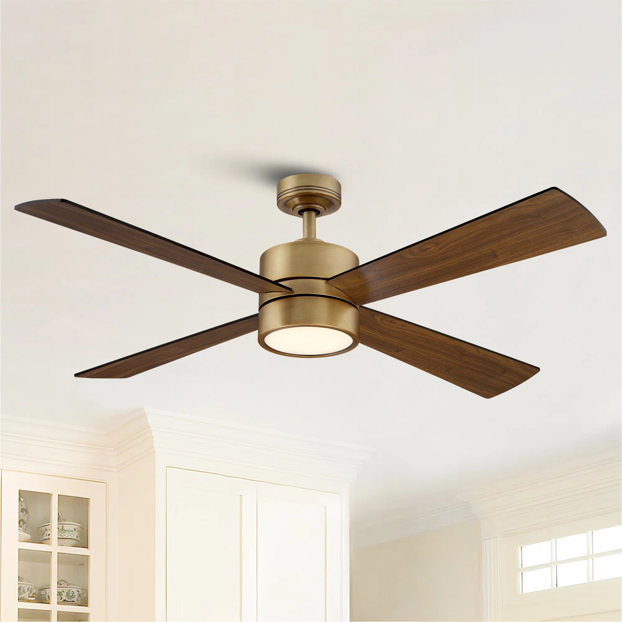 Wade Logan® 52" 4 - Blade Ceiling Fan With LED Lights And Remote Control Included & Reviews | Wa... | Wayfair North America