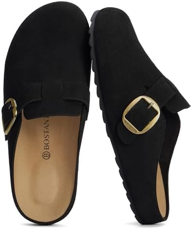BOSTANTEN Clogs for Women Comfortable Suede Mules with Soft Footbed and Arch Support, Cute Slip O... | Amazon (US)