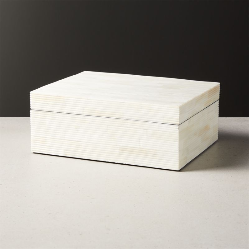 Maya Bone Inlay BoxLimited Quantity. Buy online and pick up in store or call your local store to ... | CB2