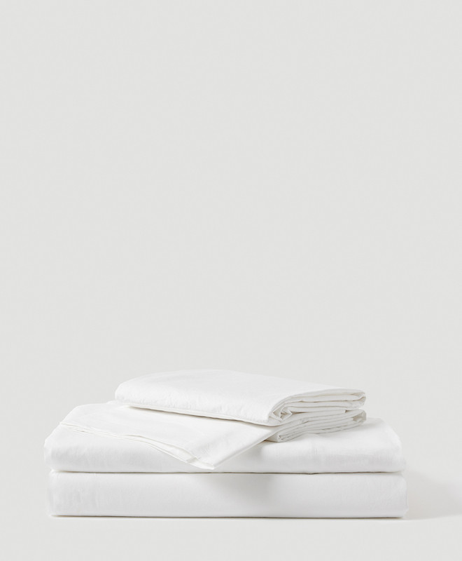 Home Organic Cool-air Percale Sheet Set made with Organic Cotton | Pact | Pact Apparel