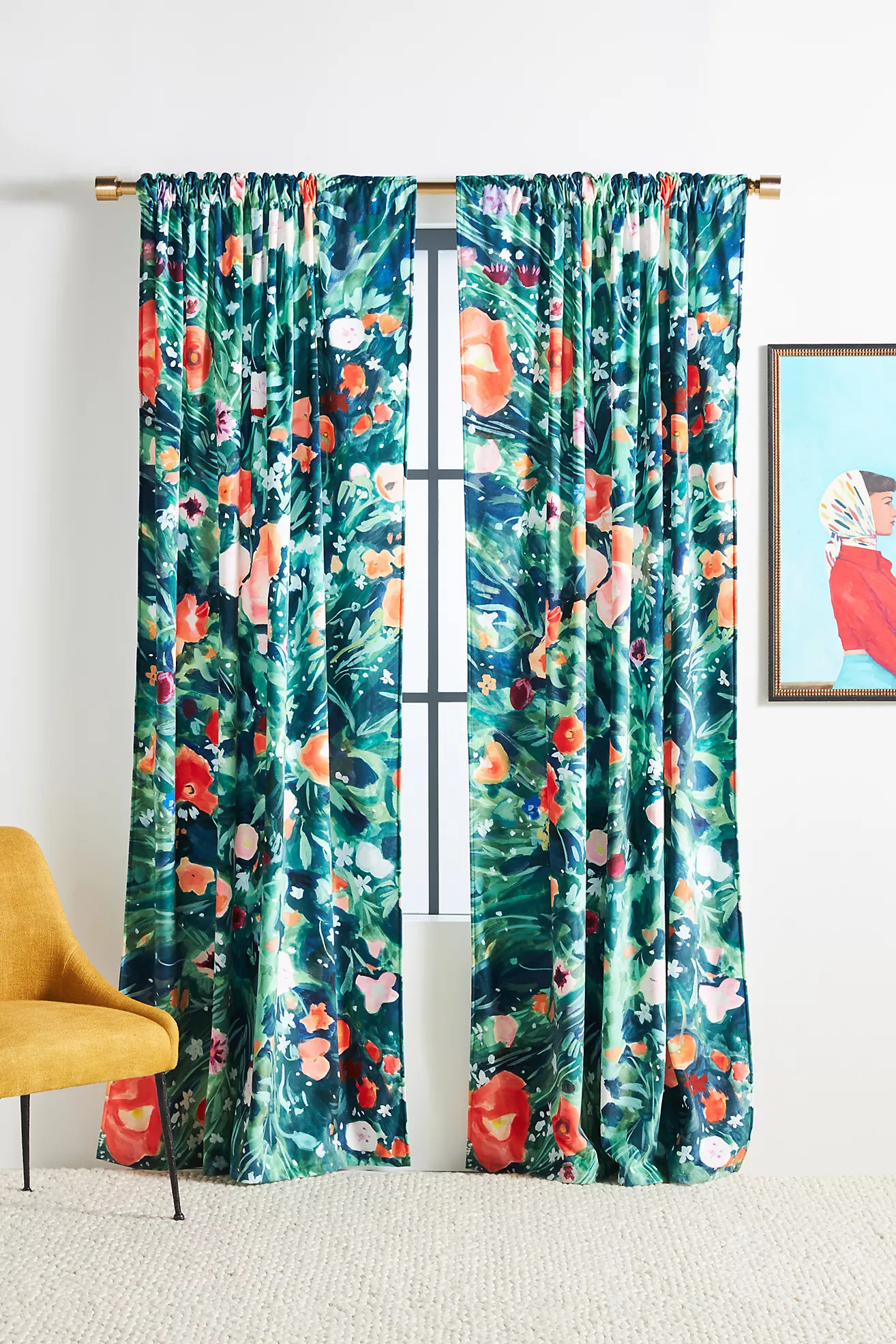 Holly Velvet Curtain | Anthropologie (US)