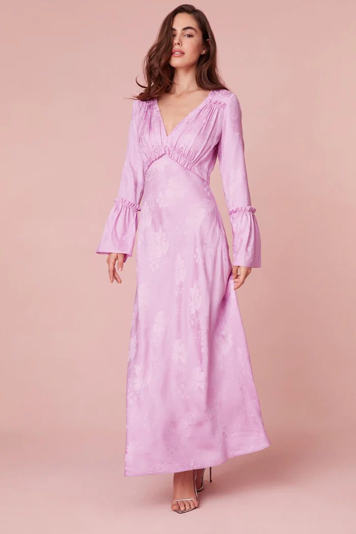 Kalona Silk Jacquard Maxi Dress | LOVESHACKFANCY
