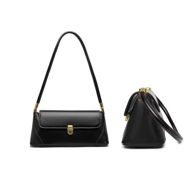 Black Small Clutch Shoulder Bag for Women Leather Mini Tote  Vintage HandbagPurse Retro Classic S... | Walmart (US)