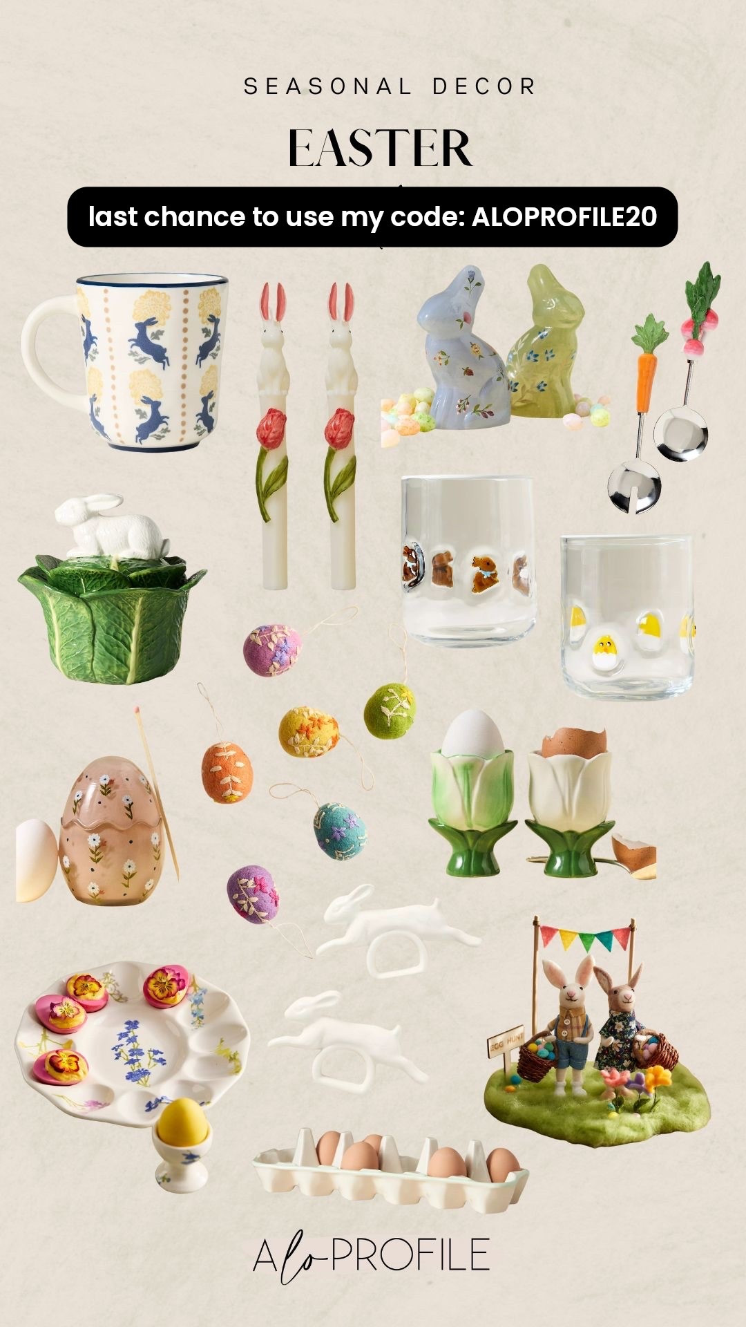 Easter Decor via Anthro🐇spring decor, spring home decor, seasonal decor, holiday decor, Anthro home decor, Anthro seasonal decor, spring home decor, Easter, Easter home decor