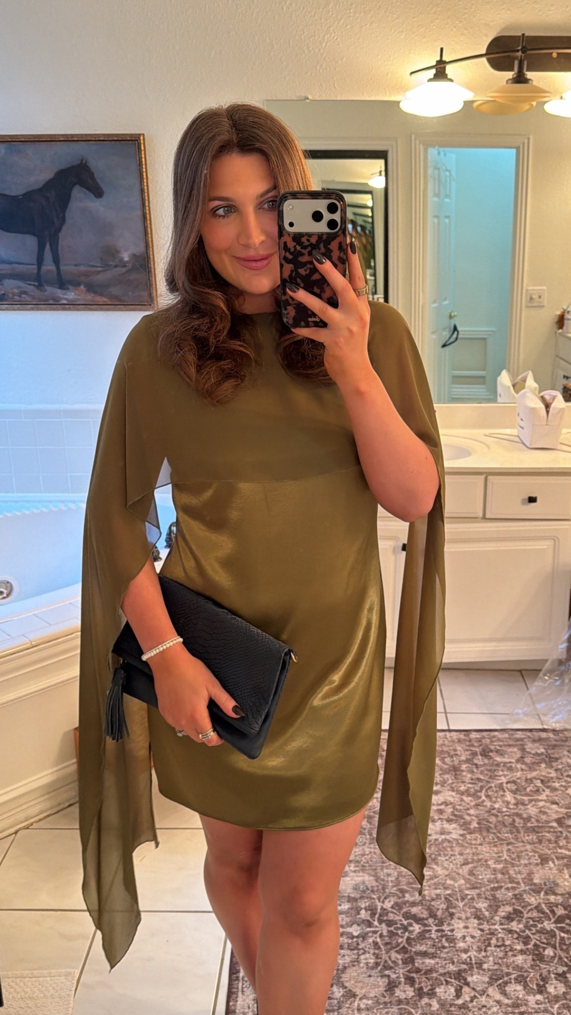 Anniversary date night! wearing this  scarf dress again . 🩷 