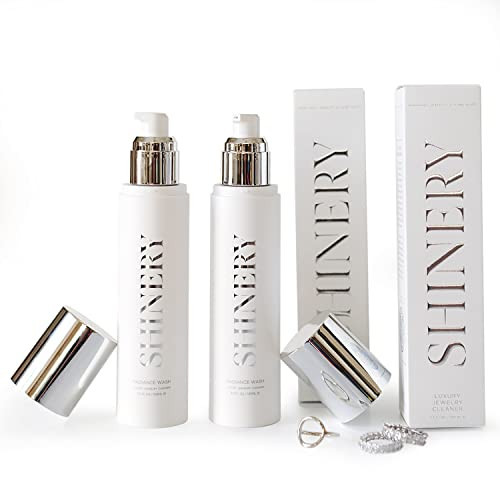 Shinery Jewelry Wash - Luxury Jewelry Cleaner Solution for All Types Including; Silver, Gold, Diamond, Fine and Costume Made in USA, 2 Pack | Amazon (US)