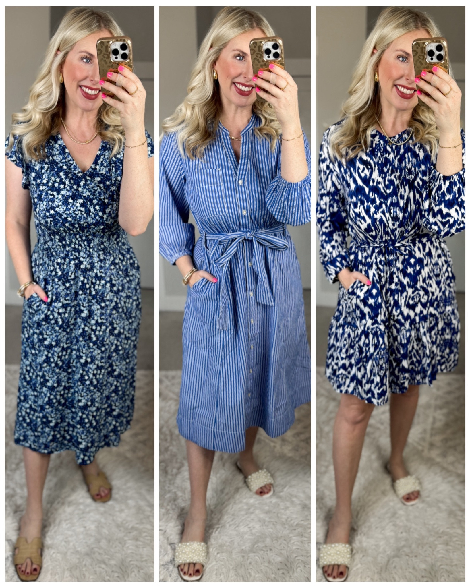 Walmart try on, blue dress, time and tru, Walmart try on, Walmart outfit, Walmart fashion, midi dress, floral dress, striped dress 

Medium in all 3!

#LTKstyletip #LTKfindsunder50 #LTKworkwear