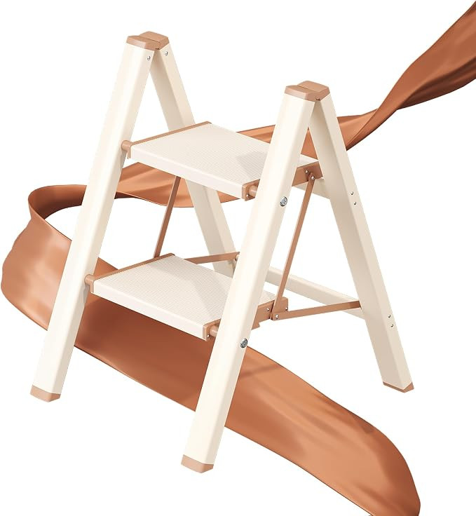 GameGem 2 Step Ladder, Folding Step Stool with Wider Pedal, Anti-Slip Feet & Non Slip Stripes, Al... | Amazon (US)