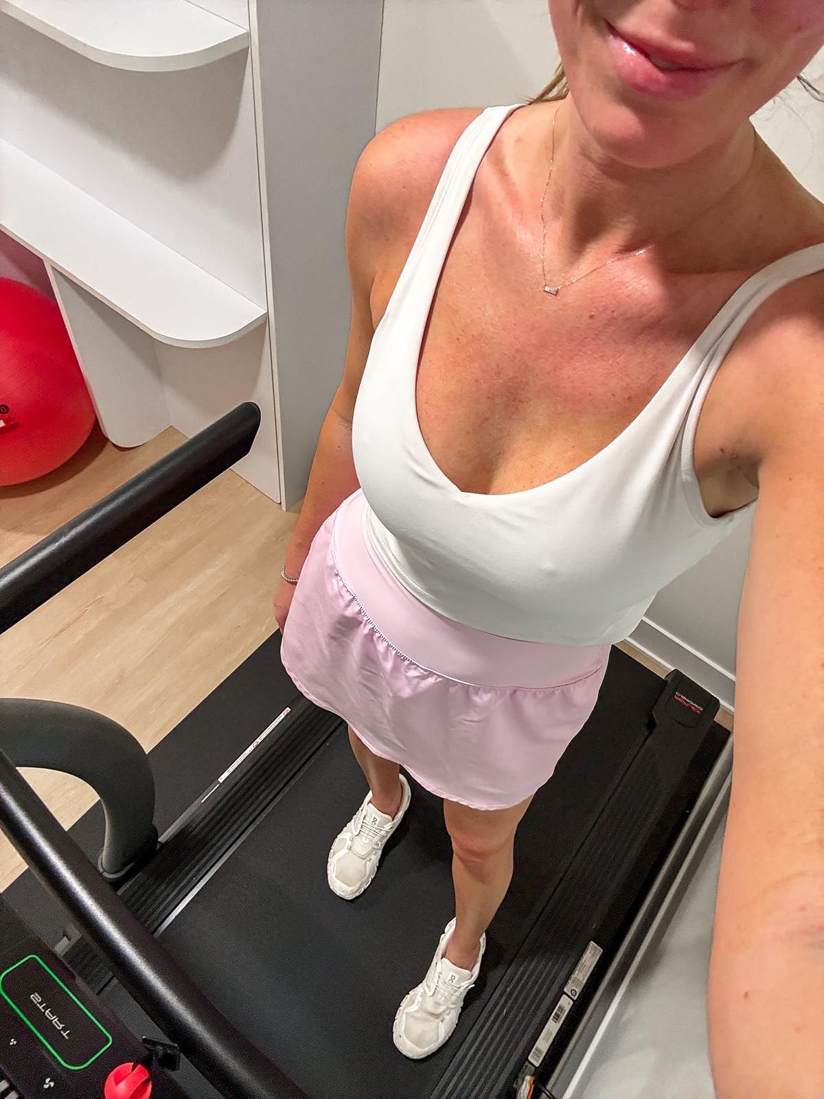 Today’s workout outfit! Love this cropped tank, looks and feels so high end // wearing a small in the tank and skirt  

 #LTKootd #LTKmomlife #LTKActive