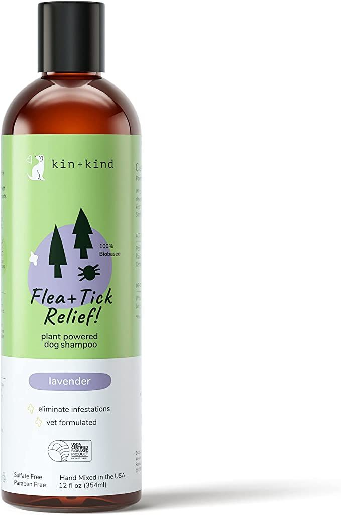 kin+kind Flea and Tick Shampoo for Dogs Veterinary Formula - Plant Powered, Safe and Effective Do... | Amazon (US)