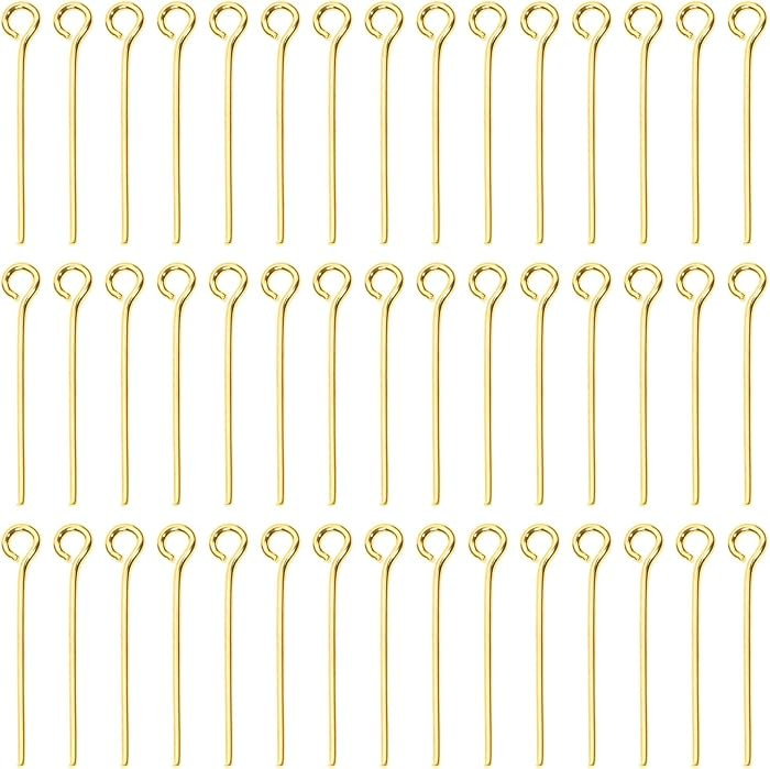 Shapenty 200PCS Mini Metal Wire Eyepins Beading Small Open Eye Head Pins Needles Bulk for DIY Cra... | Amazon (US)