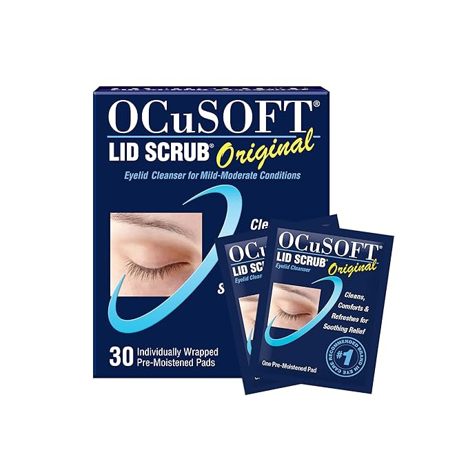 OCuSOFT Lid Scrub Original Eyelid Cleanser - Pre-Moistened Eyelid Wipes for Mild to Moderate Cond... | Amazon (US)