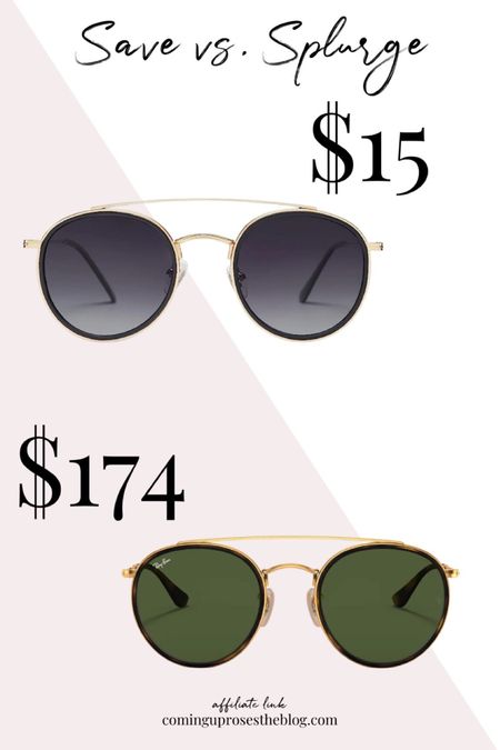 Save vs splurge perfect for spring break: Rayban sunglasses look for less! Amazon find! 🕶️

Rayban inspired sunglasses // sunglasses under $20 // aviator sunglasses // Amazon sunglasses 

#LTKSeasonal #LTKFind #LTKtravel