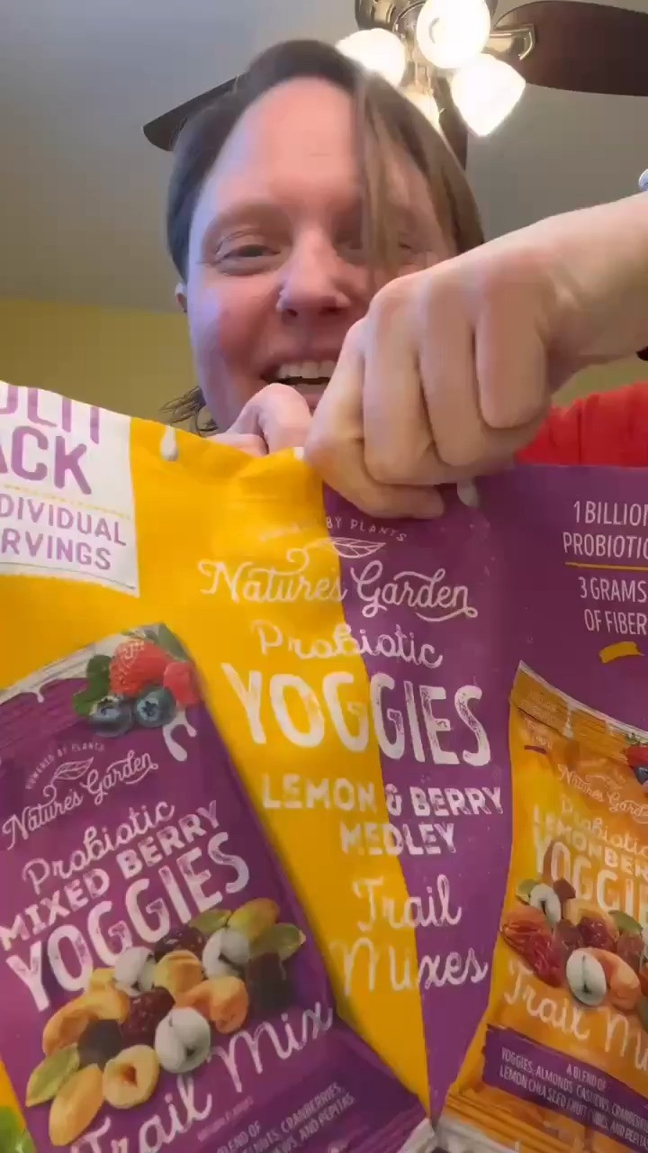 A flavor explosion in every bite! 🌟 Nature’s Garden Probiotic Yoggies Trail Mix is packed with real fruit, crunchy nuts, and a creamy yogurt coating for the perfect on-the-go snack! 🍓🥜 With billions of probiotics to support gut health & no artificial ingredients, these snack packs are delicious & nutritious! 

 #LTKActive #LTKOver40 #LTKFindsUnder50