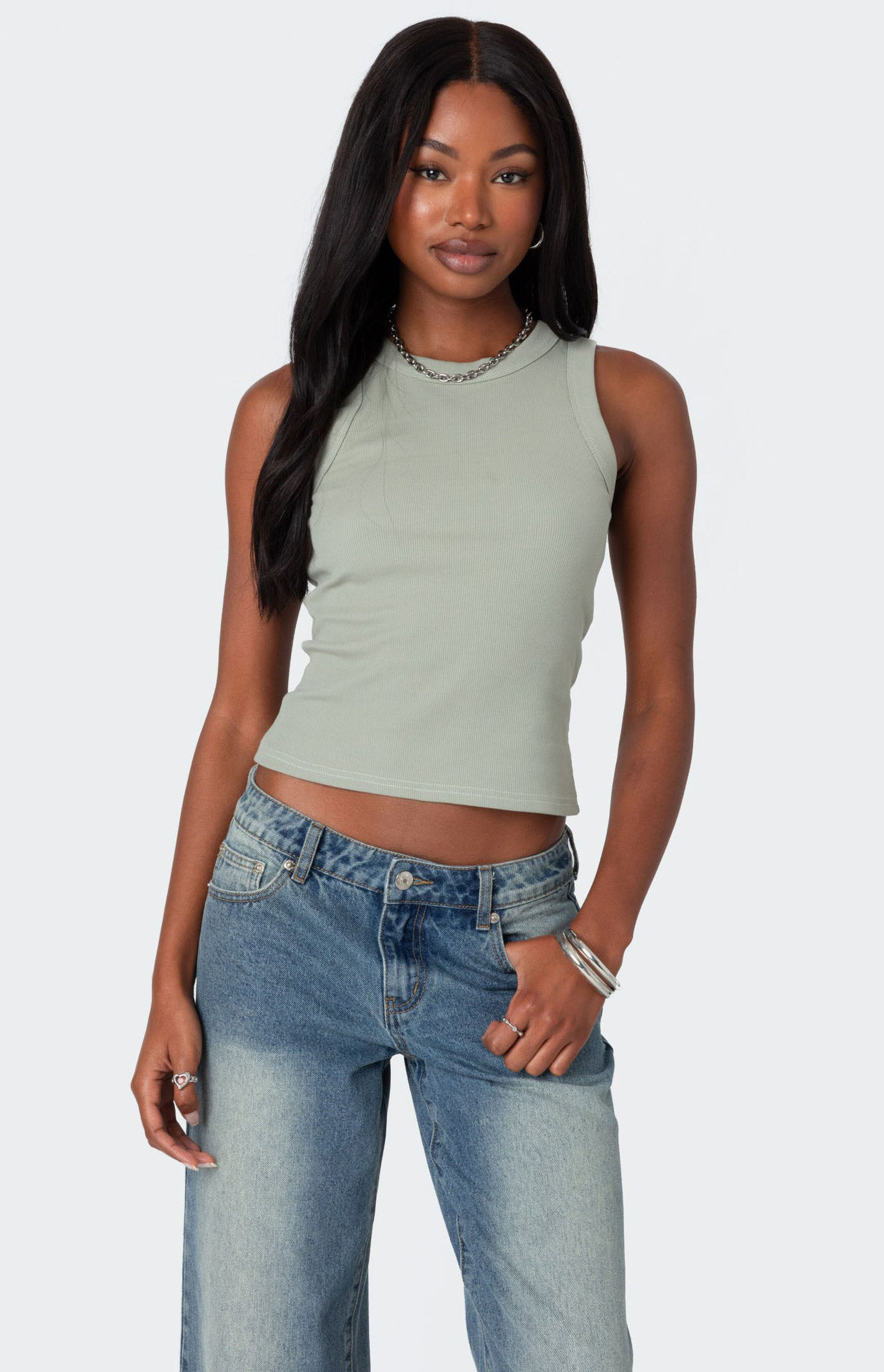 Edikted Standard Ribbed Tank Top | PacSun