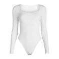 Joyspun Women's Seamless Square Neck Bodysuit with Long Sleeves, Sizes XS-XXXL - Walmart.com | Walmart (US)