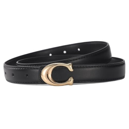 Soft C-type Smooth Buckle Belt Business Versatile Casual Women's Clothing Accessories Wholesale(95cm,Black) | Amazon (US)