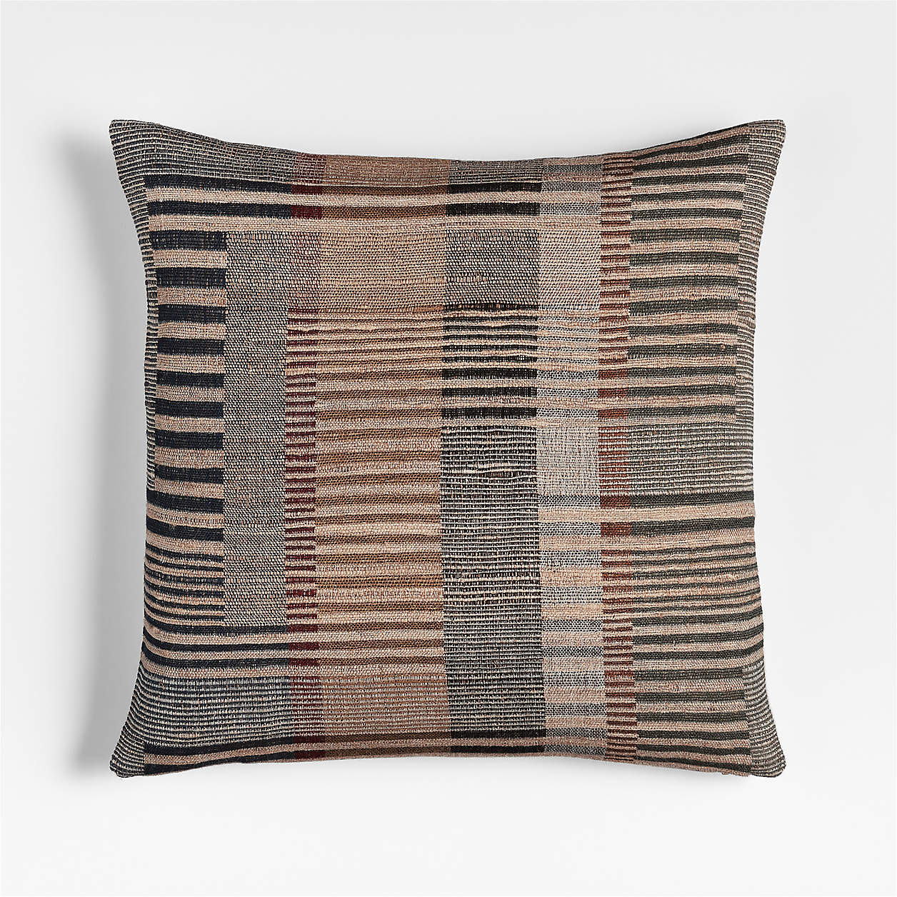Etta Silk Wool Blend 20"x20" Multi Throw Pillow Cover + Reviews | Crate & Barrel | Crate & Barrel