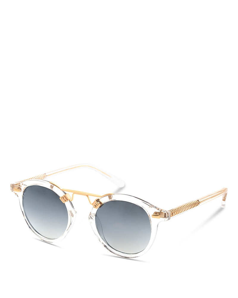 Krewe St. Louis 24K Round Sunglasses, 46mm | Bloomingdale's (US)
