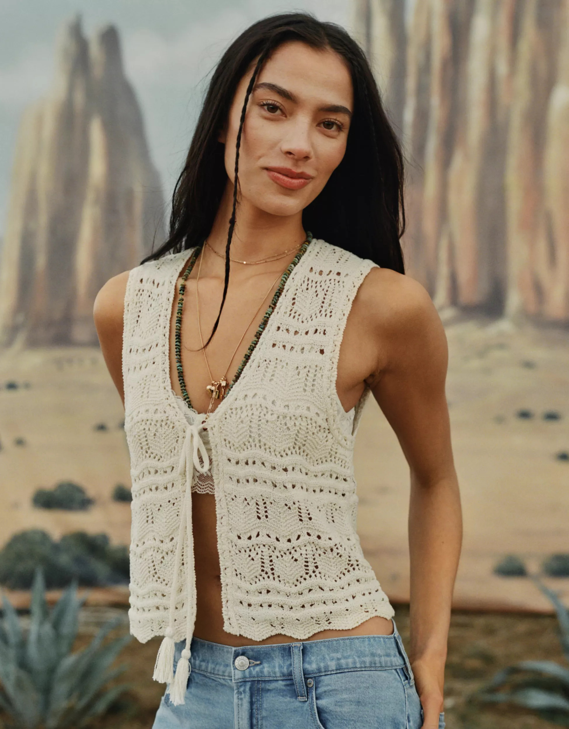 AE Tie-Front Sweater Vest | American Eagle Outfitters (US & CA)