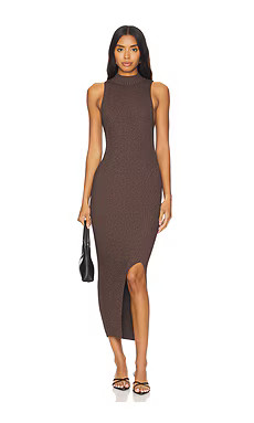 525 Chloe Lurex Midi Dress in Shaved Chocolate from Revolve.com | Revolve Clothing (Global)