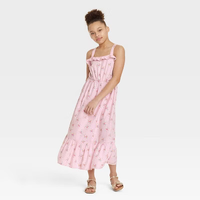 Girls' Empire Waist Sleeveless Woven Maxi Dress - Cat & Jack™ | Target