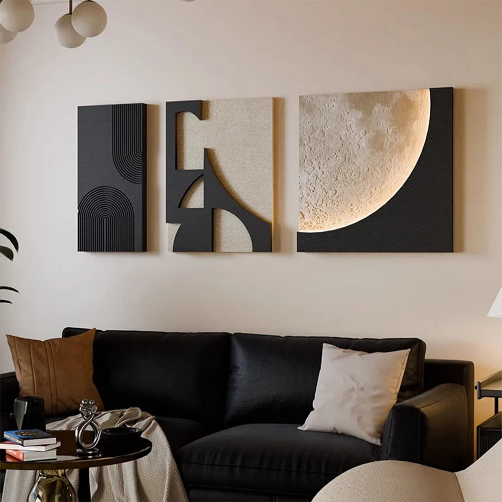 Beige Rectangle Sandstone + Manufactured Wood Wall art | Wayfair North America