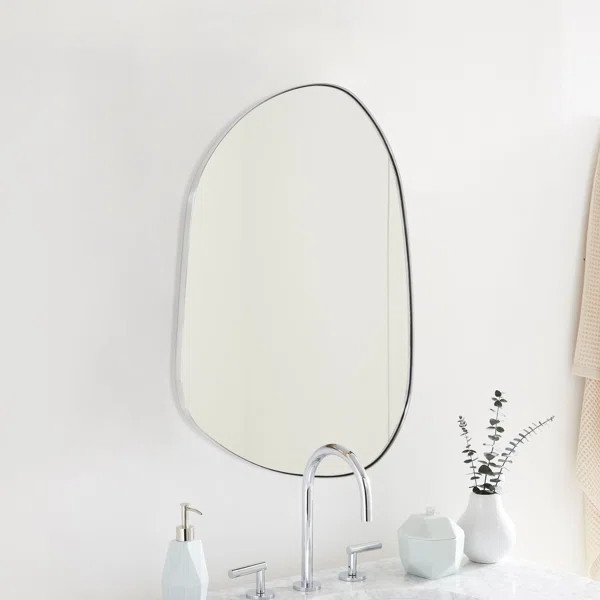 Bertlinde asymmetrical wall mirror irregular shaped mirror for living room, bathroom or entry | Wayfair North America
