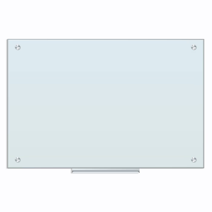 35" x 23" Frosted Glass Dry Erase Board with Tray Frameless - U-Brands | Target