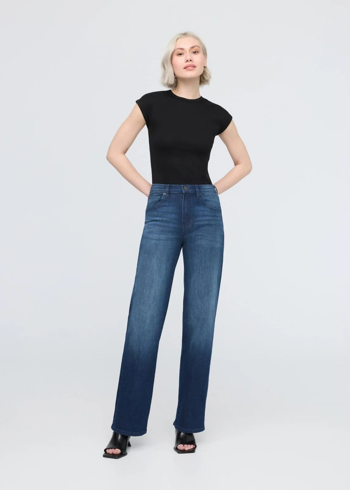 Performance Denim+ High Rise Straight - Moonlight | DUER